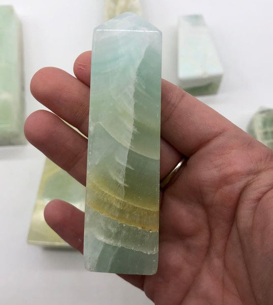 Pistachio Calcite Tower Crystals