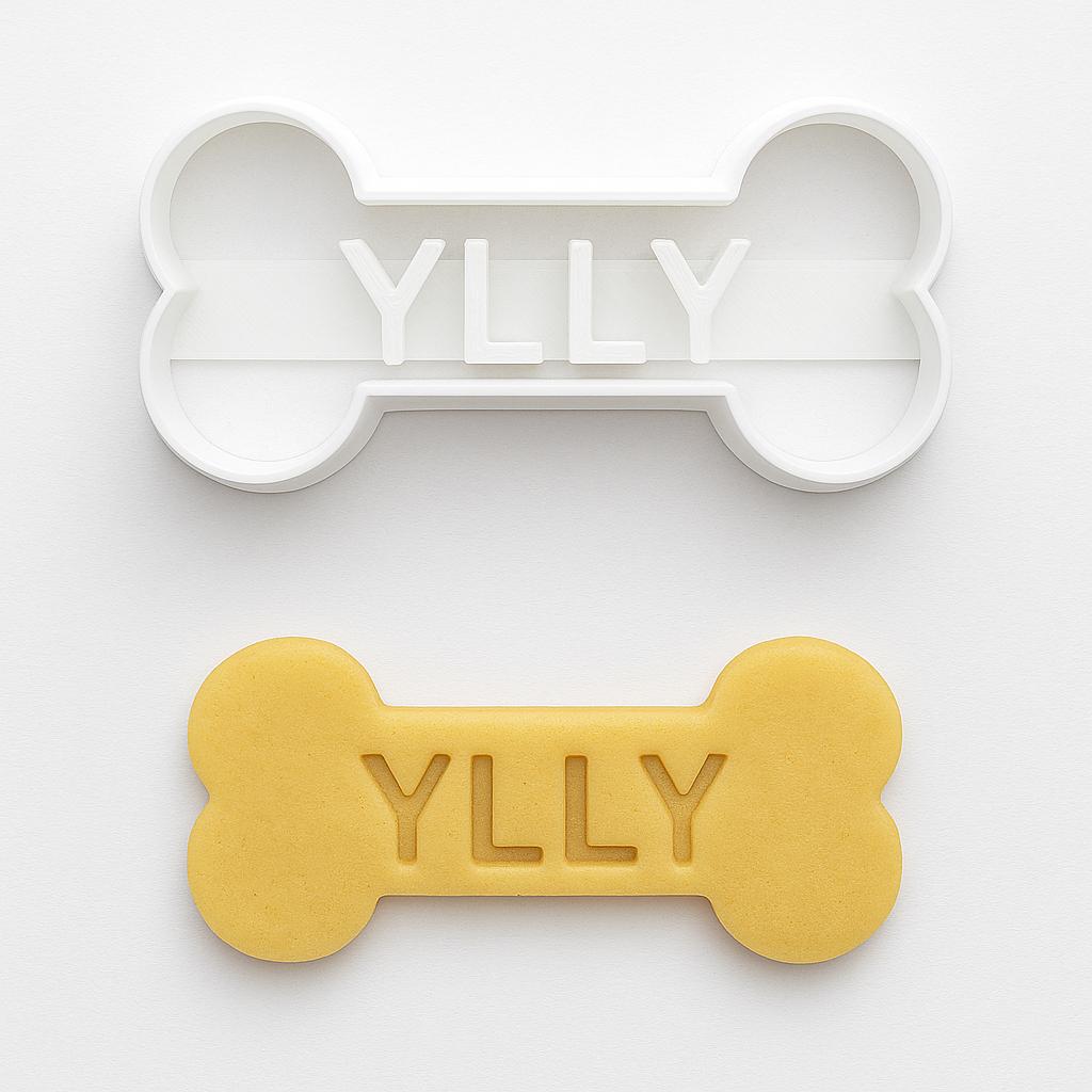 Custom Dog Bone Cookie Cutter with Name — photo 1