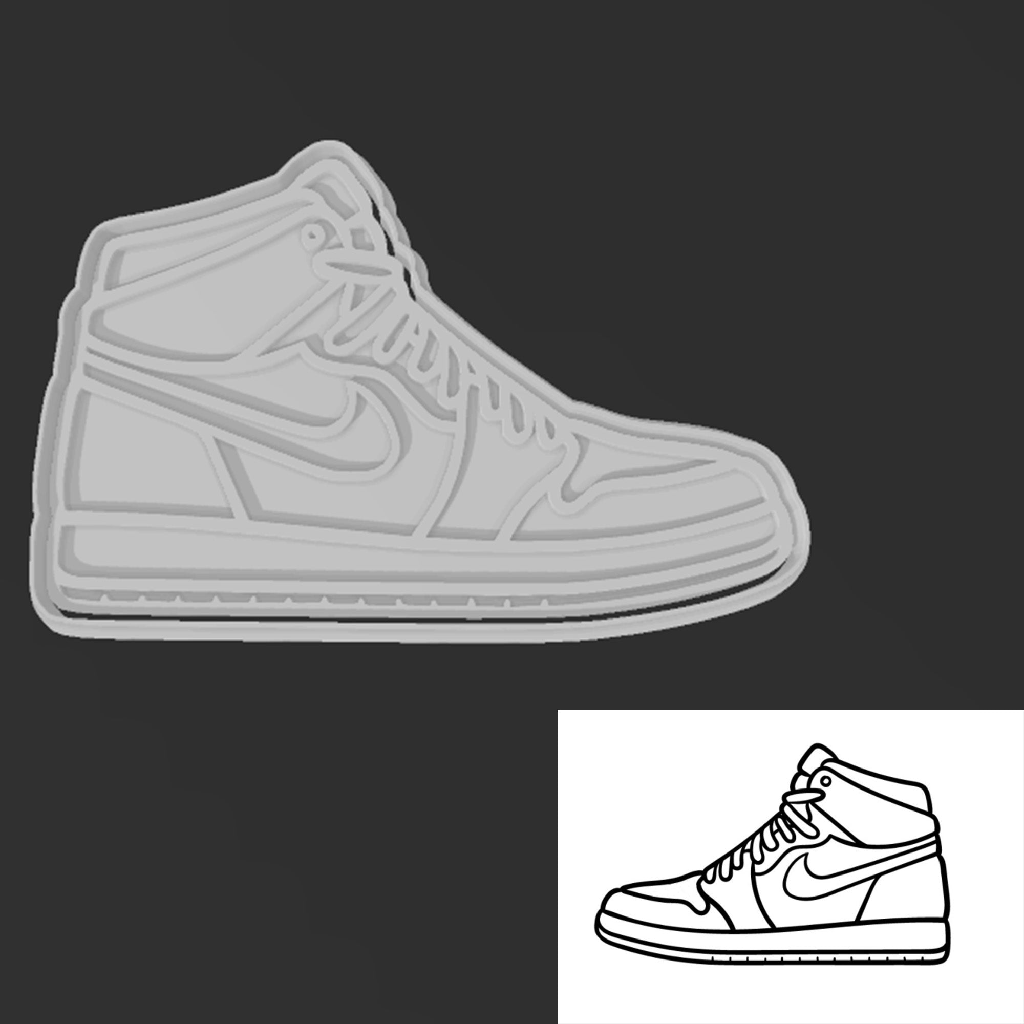 Jordan Shoe Cookie Cutter Set — photo 1